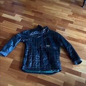 Stilo Black Quilted mensPuffer Jacket quarter zip
